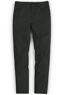 Dark Gray Slim Fit Casual Solid Business Work Mens Pants