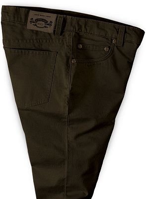 New Fashion Dark Brown Slim Straight Men Casual Pants_3