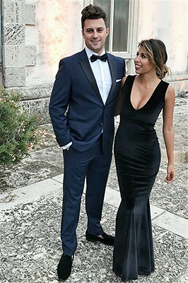 Navy Blue Prom Outfits | Notch Lapel Slim Fit Men Suit