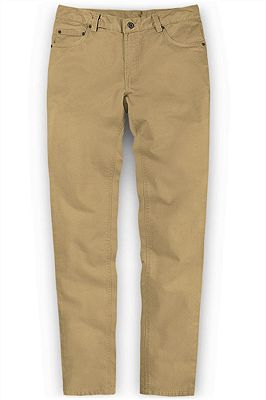 Solid Color Fashion Men Pants Casual Cotton Long Pants_1