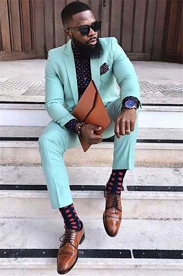 Jade Men Suits | Notched Lapel Fashion Prom Outfit
