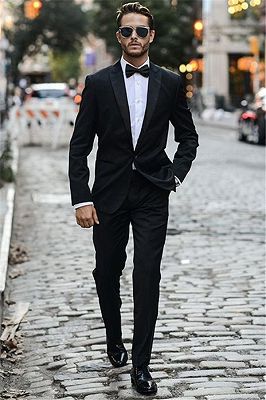 Black Business Mens Suits | Fashion One Button Wedding Suits Tuxedos