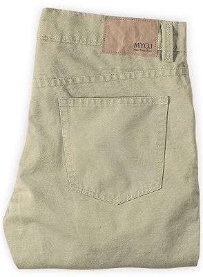 Khaki Men Trousers Casual Thin Elastic Waist Business Office Pants