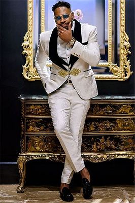 White Tuxedo & Suit | White Wedding Suit for Men | Allaboutsuit