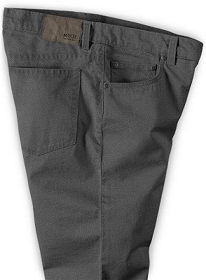 Braydon Grey Zipper Fly Stylish Business Dress Pants_3