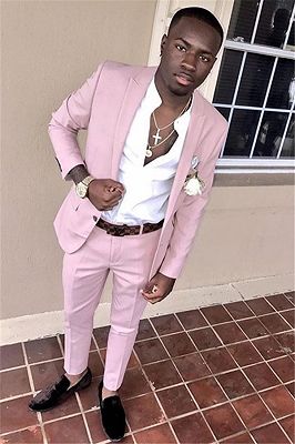 Pink Men Suit Online | Two Pieces Best Sale Prom Suit Online_1