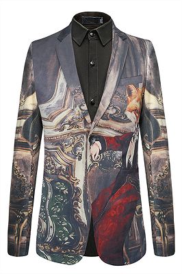 New Arrival Digitally Printed Fox Pattern Best Fitted Mens Blazer Online_1