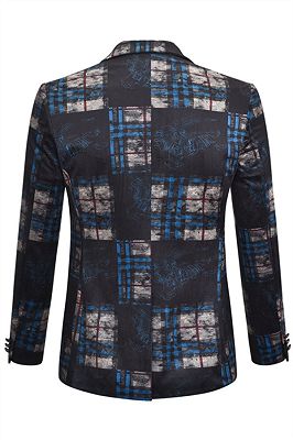 Chase black plaid Velvet Best Fitted Mens Blazer Jacket