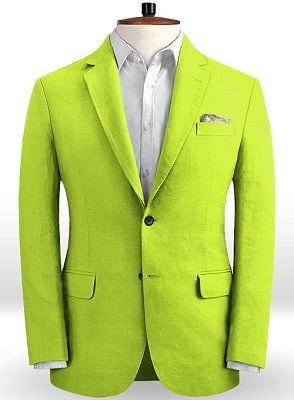 Lime Green Notched Lapel Prom Suits for Men | Bespoke Two Pieces Tuxedo Online