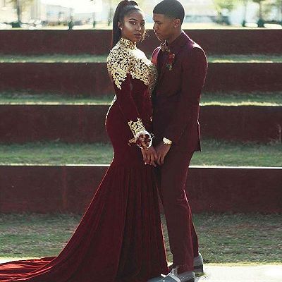 Gabriel Burgundy Slim Fit Notched Lapel Prom Outfits for Guys