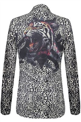Cute Leopard Print Slim Fit Stylish Patterned Blazer Jacket_2