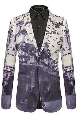Casual Pleuche Best Fitted Pattern Fashion Blazer Jacket In Stock_1