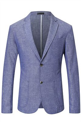 Nathaniel Blue Summer Linen Men Blazer In Stock