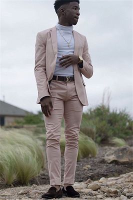 Stylish Pink Slim Fit Prom Men Suit | Two Piece Prom Suit Online