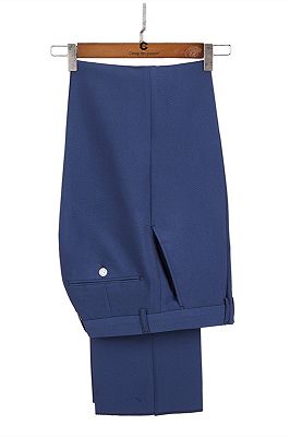 Kayden Newest Dark Blue Peaked Lapel Slim Fit Men Suits for Business_4