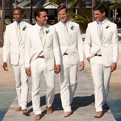 Jason White Shawl Lapel One Button Fashion Slim Fit Groomsmen Suits