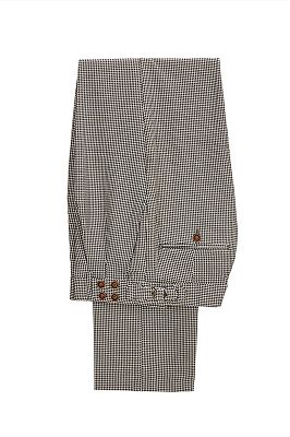 Light Khaki Notch Lapel 3 Piece Men's Suit with Dark Coffee Waistcoat_4