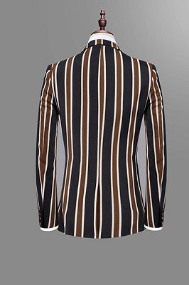Jeremy Stylish Black Striped Men Suits for Prom_2
