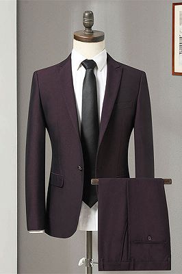 Oscar Purple Slim Fit Formal Business Men Suits Online_1