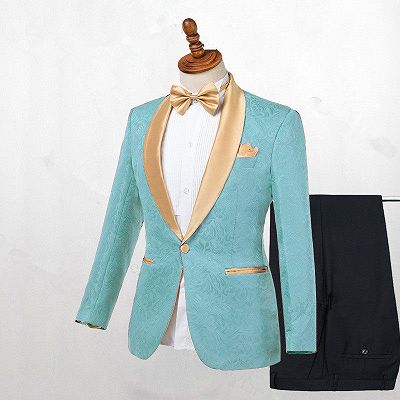 Brady Fashion Shawl Lapel One Button Wedding Suits Online_2