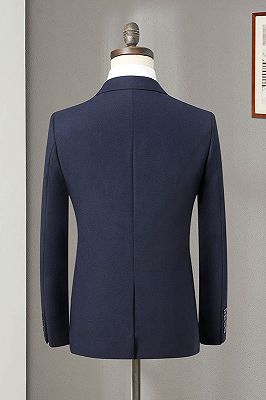 Vincent Navy Blue Notched Lapel Best Fitted Men Suits