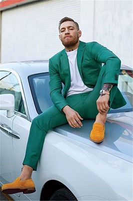 Luis Fashion Slim Fit Dark Green Two Pieces Prom Men Suits Onine
