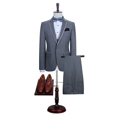 Damien Gray Fashion Slim Fit Notched Lapel Men Suits_4