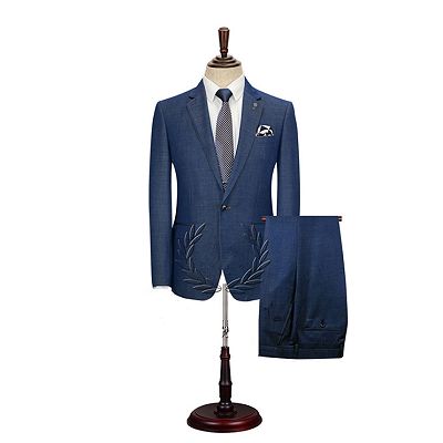 Stephen Dark Blue Simple Notched Lapel Men Suits Online_4