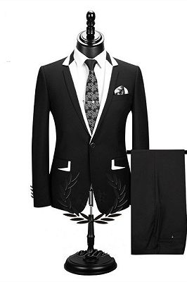 Erick Fashion Black Two Pieces Formal Business Men Suits