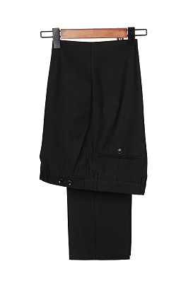 Claassic Stitching Velvet Shawl Lapel Black One Button Men's Formal Wedding Suit Tuxedos Online_3