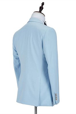 Andre Sky Blue Stylish Peaked Lapel Best Fit Men Suit for Prom_3