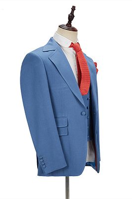 Raymond Blue Slim Fit Notched Lapel Men Suits Online