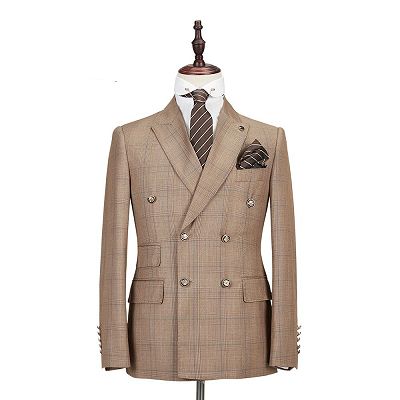 Rylan Double Breasted Peaked Lapel Fashion Men Suits for Business_3