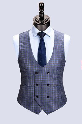 Jaylen Bespoke Plaid Notched Lapel Fitted Formal Business Men Suits_2