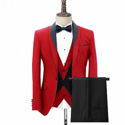 Jonas Red Three Pieces Fashion Shawl Lapel Men Suits for Wedding