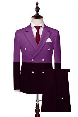 Joaquin Fashion Double Breasted Peaked Lapel Prom Men Suits