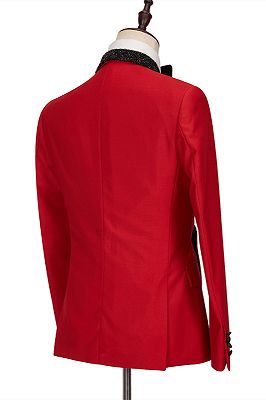 Orlando Red Shaw Lapel Fashion Slim Fit Men's Jacket