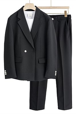 Jamari New Arrival Loose Fashion Black Notched Lapel Men Suits_1