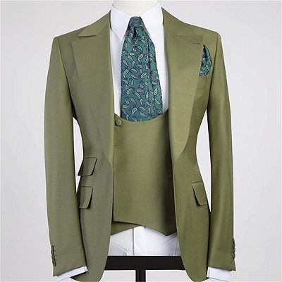 Camron Three Pieces Peaked Lapel Bespoke Men Suit for Prom