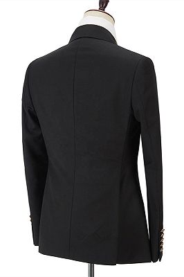 Black Men Suits Online | Peak Lapel Blazer with Double Breasted_2