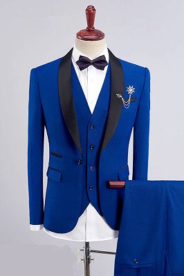 Bespoke Three Pieces Men Suits | Royal Blue Men Suit for Wedding