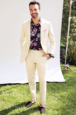 Triston Ivory Summer Linen Fashion Formal Men Suit_1