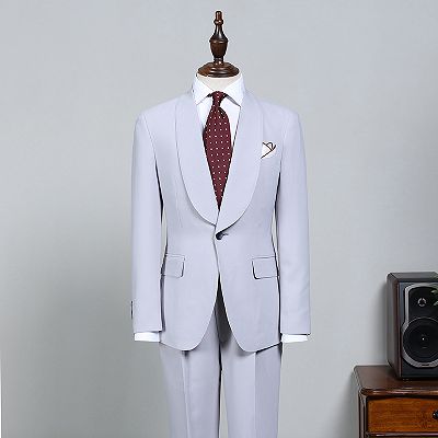 Ivan Fashion Blue 2 Pieces Bespoke Wedding Suit For Grooms_2