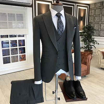 Leopold Affordable All Black Slim Fit Business Suits For Men