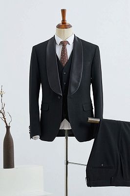 Beacher Elegant 3 Pieces Slim Fit Custom Wedding Suit For Grooms_1
