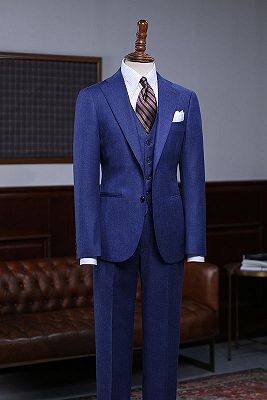 Ansel Modern Blue 3 Pieces Notched Lapel Business Suit For Men_1