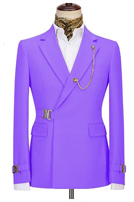 Devin Light Purple Two Pieces Simple Slim Fit Men Suits for Business_1