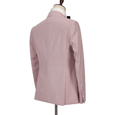Christopher Stylish Pink Double Breasted Peaked Lapel Men Suits_4