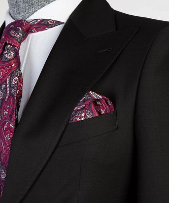 Emlyn Stylish Black Peaked Lapel Bespoke Men Suits For Business_2