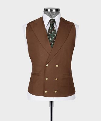 Herbert Chocolate Three Pieces Slim Fit Stylish Men Suits for Business